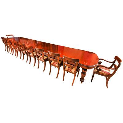 Bespoke Huge Handmade 20ft Dining Table & 20 chairs 21st Century