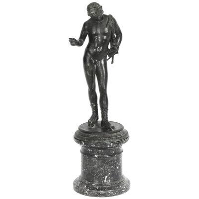 Antique Grand Tour Patinated Bronze Figure of of Narcissus 1870 19th C