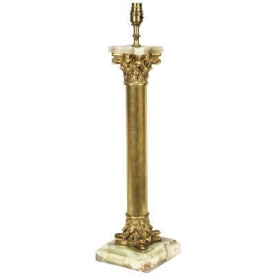 Antique French Ormolu and Onyx table lamp C1880 19th C