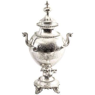 Antique English Victorian Silver Plated Samovar c.1860