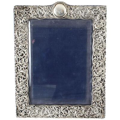 Antique Sterling Silver Photo Frame by Henry Matthews 1902 28x22cm