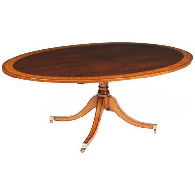 Vintage 6 ft 3" Oval Mahogany Dining Table by William Tillman 20th Century