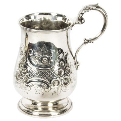 Antique Victorian Silver Plated Mug Elkington & Co and dated 1845 19th C