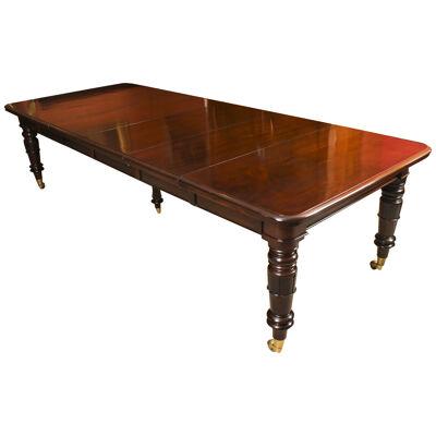 Antique 10ft Flame Mahogany Extending Dining Table C1830 19th C