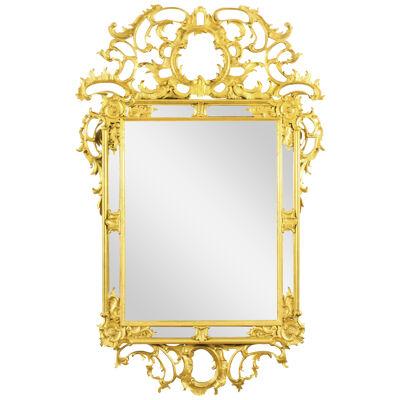 Antique French Giltwood Overmantel Rococo Mirror C1780 18th Century