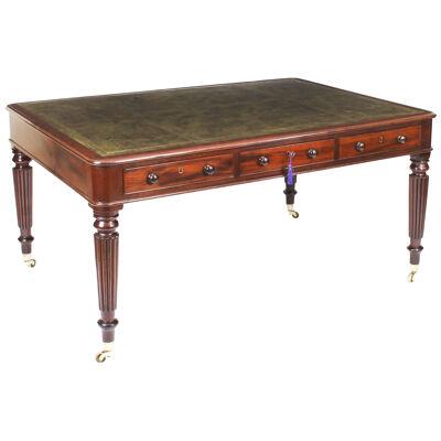 Antique 5ft William IV Six Drawer Partners Writing Table Desk C 1830 19th C