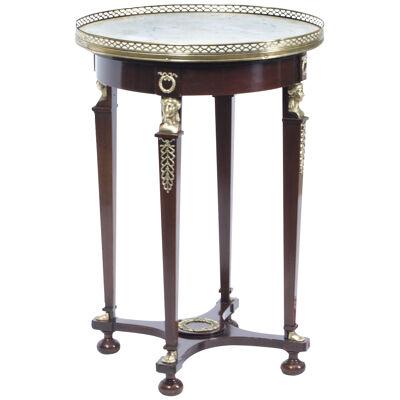 Antique French Empire Marble & Ormolu Occasional Table c.1830