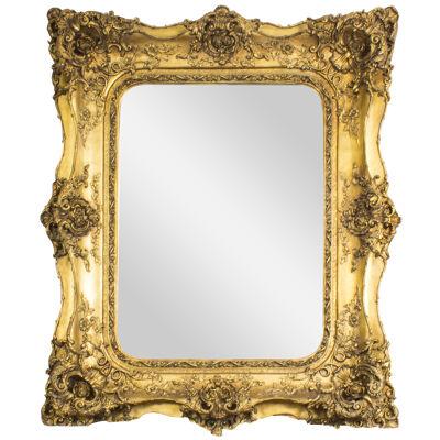 Stunning Large Ornate Italian Gilded Mirror 122 x 101 cm