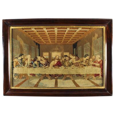 Antique Flanders Tapestry of the Last Supper 19th C