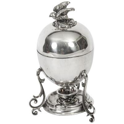 Antique Victorian Silver Plated Egg Boiler Circa 1860 19th C