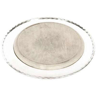 Antique Silver Plated Bread Cheese Board by Henry Fielding & Circa 1890