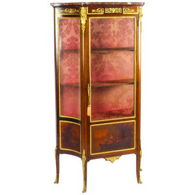 Antique French Vernis Martin Display Cabinet c.1880 19th Century