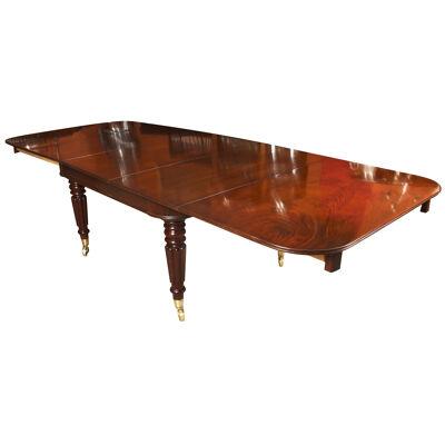 Antique 10ft Regency Flame Mahogany Extending Dining Table C1820 19th C