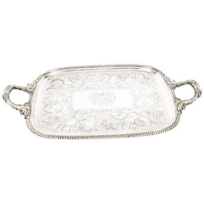Antique Old Sheffield Silver Plated Tray George III C 1780 18th C