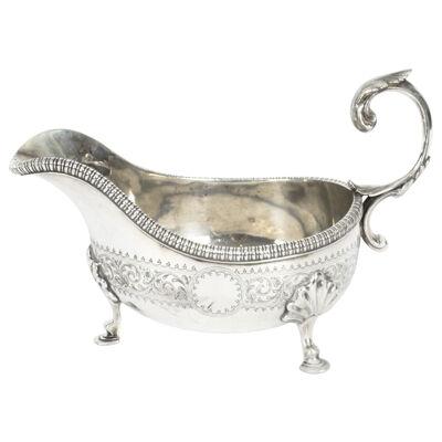 Antique Victorian Silver Plated Sauce Boat Elkington & Co Dated 1867 19th C