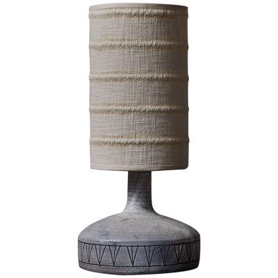 Grey Ceramic Table Lamp by Jacques Pouchain circa 1970