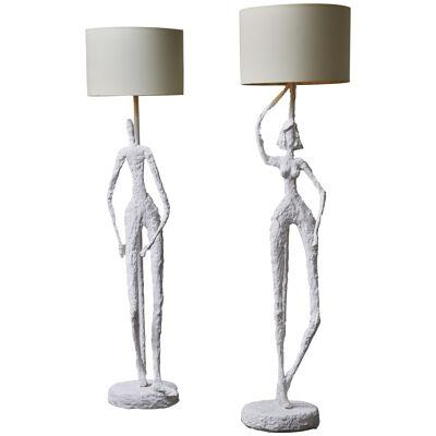 Plaster Characters Floor Lamps by Glustin Luminaires