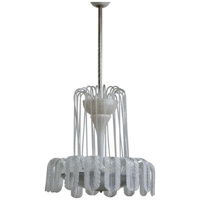 Fountain Style Murano Glass Chandelier by Barovier, 1930s