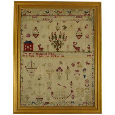 Antique Sampler, 1799, by Anne Strong