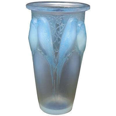 Rene Lalique Opalescent Glass 'Ceylan' Vase
