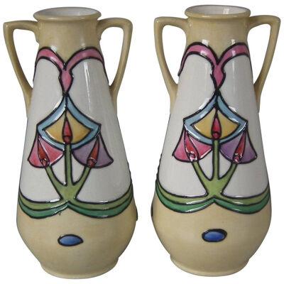 Pair of Minton Secessionist No.12 Two Handled Vases