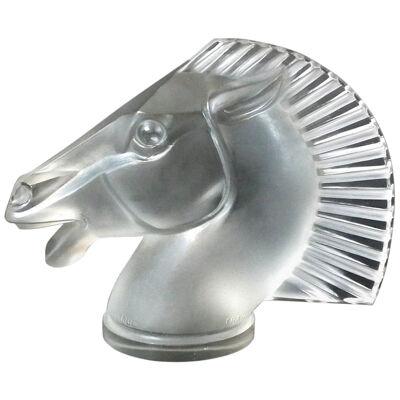 René Lalique Glass 'Longchamp B' Horse Head Mascot