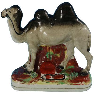 Rare Staffordshire Pottery Bactrian Camel Figure