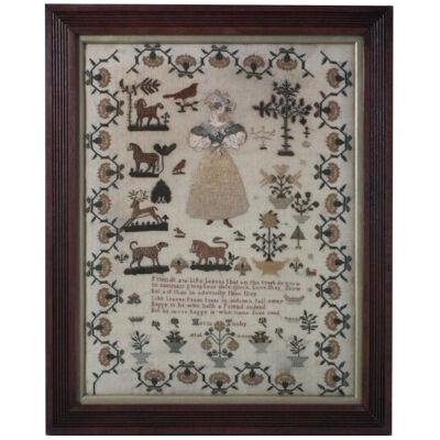 Antique Sampler, by Maria Tooby. c.1820