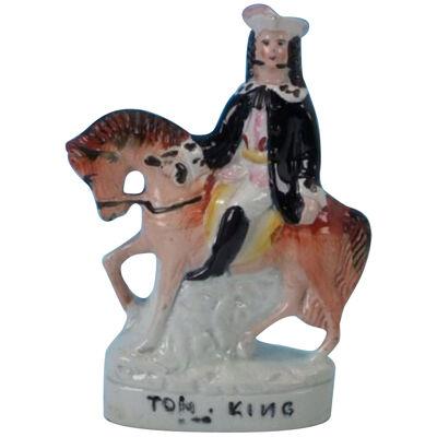 Staffordshire Pottery 'Tom King' figure on horseback