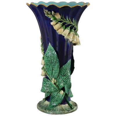 Minton Majolica Foxglove Vase