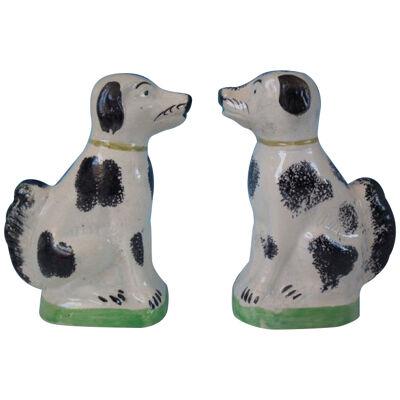 Pair Staffordshire Pearlware dogs