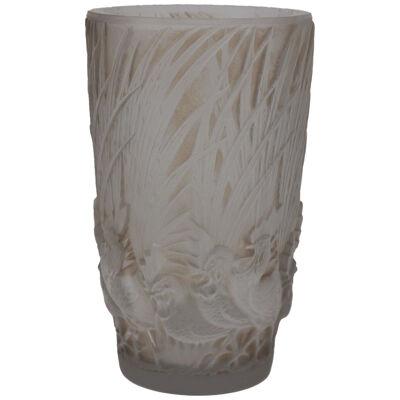 Rene Lalique Glass 'Coqs Et Plumes' Vase