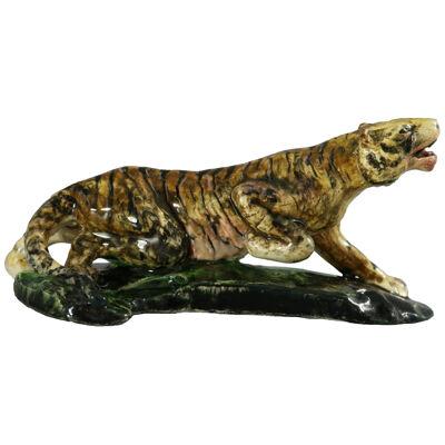 Rare Clement Massier Prowling Tiger Figure