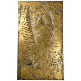 Sculptural Screen Fossil One by Gianluca Pacchioni Wood Brass