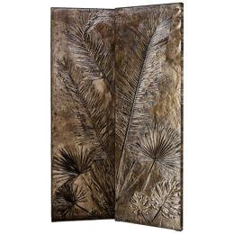 Sculptural Screen Fossil Two by Gianluca Pacchioni Wood Brass