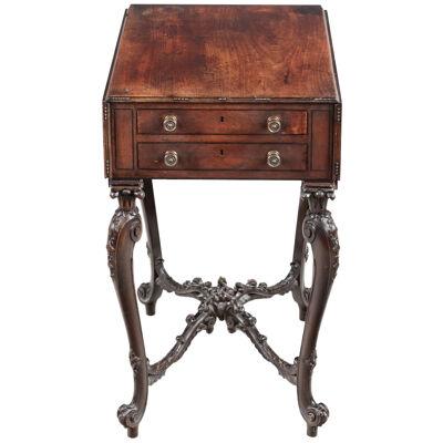 19th Century Mahogany Pembroke Table With Chippendale-Style Legs