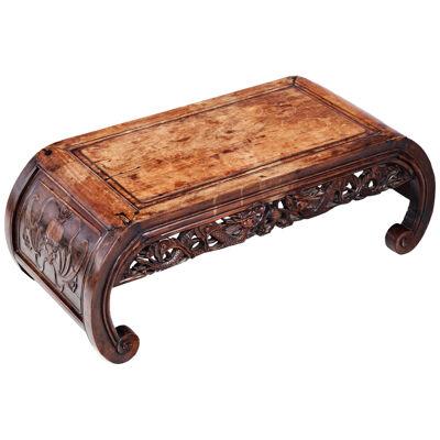 Early 19th Century Qing Dynasty Period Chinese Hardwood Low Kang Table
