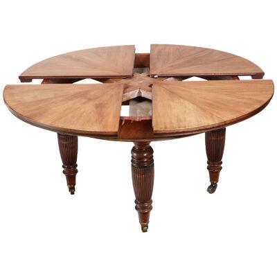 11088 - 19th Century ‘Jupe’ Style Extendable Dining Table Stamped Maple & Co