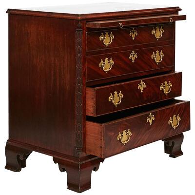 Early 19th Century George III Bachelor’s Flame Mahogany Four-Drawer Chest
