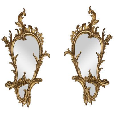 19th Century Irish Pair of Giltwood Mirrors