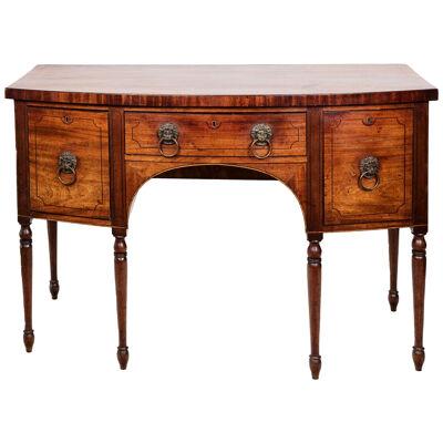 Early 19th Century Regency Bow-Fronted Mahogany Side Table