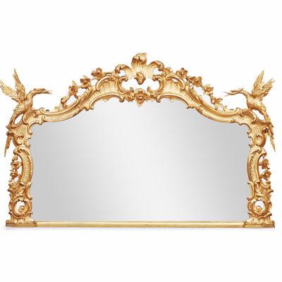 18th Century Giltwood Overmantle Mirror after Chippendale