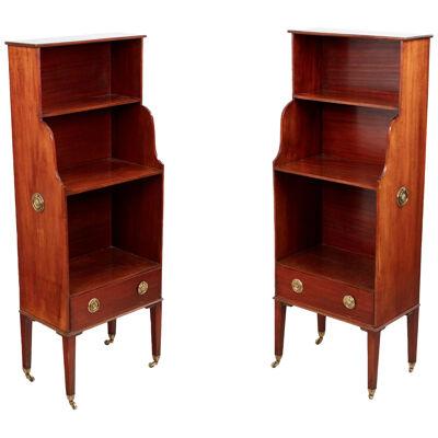 Pair of Miniature Waterfall Bookcases