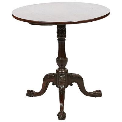 18th Century George III Mahogany Circular Tip Up Table