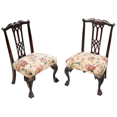 Pair of 18th Century Irish Miniature Chairs. Attributed to Butler of Dublin.