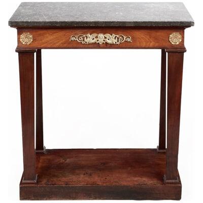 19th Century Regency Console Table With Black Marble Top