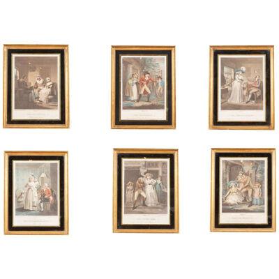 18th Century George III Set of Six Mezzotints Depicting Lucretia