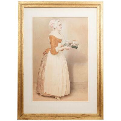 The Chocolate Girl by August Von Schiegel (After J. Etienne Liotards)
