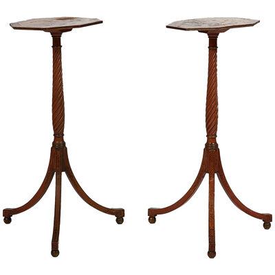 Early 19th Century Regency Pair of Chinoiserie Lacquered End Tables