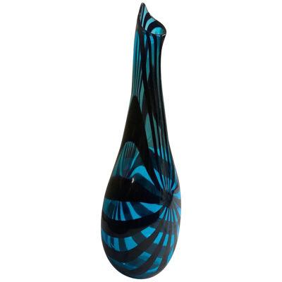 Impressive multicolors murano glass vase like venini ercole barovier style